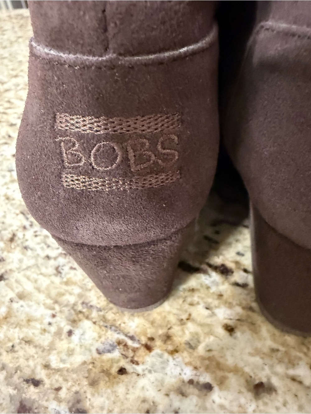 Bobs by Sketchers High Notes Dark Brown Wedge Booties W8.5 8.5 - Picture 4 of 13